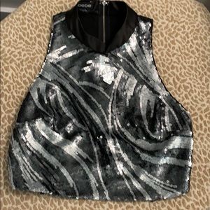 Bebe Glitz Crop Top